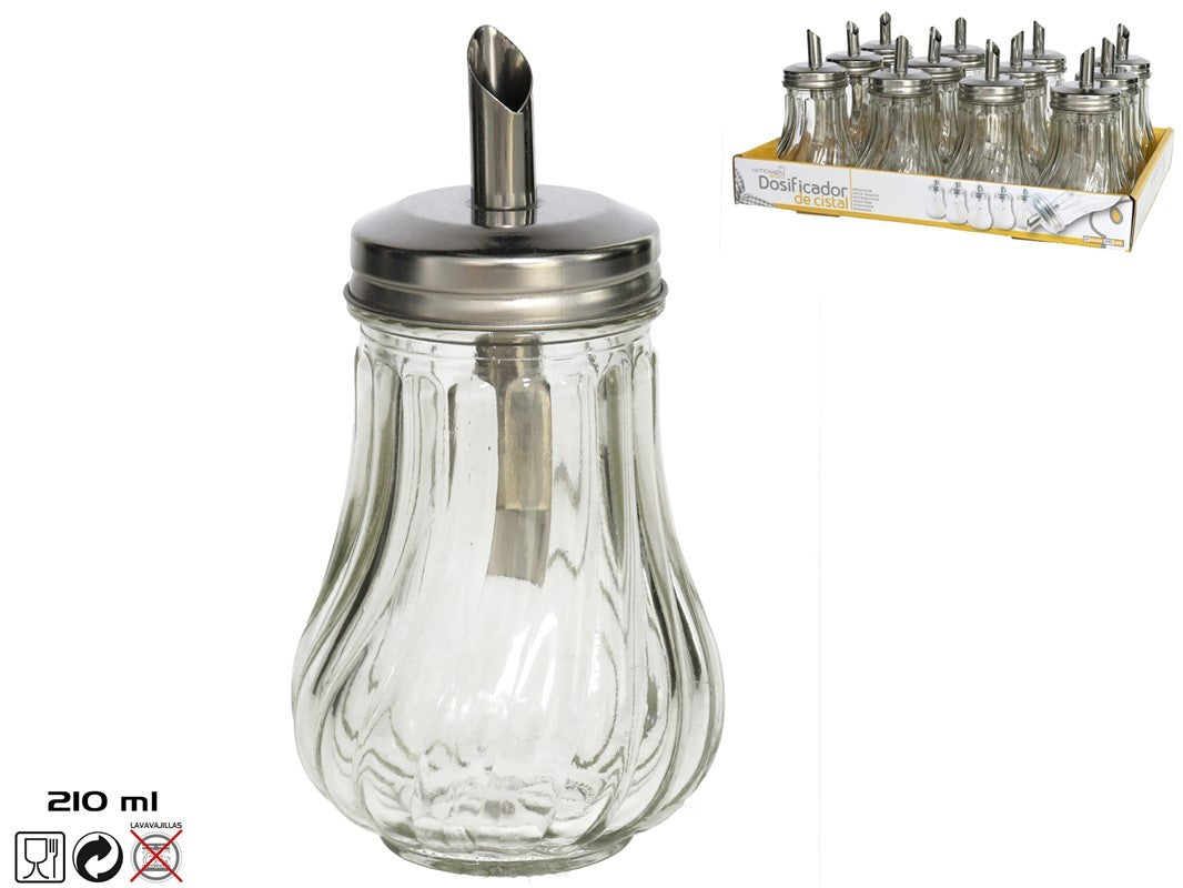 Stiklinė prieskonių barstyklė 0,21 l, 13 × 7 × 7 cm, KITCHEN&GO