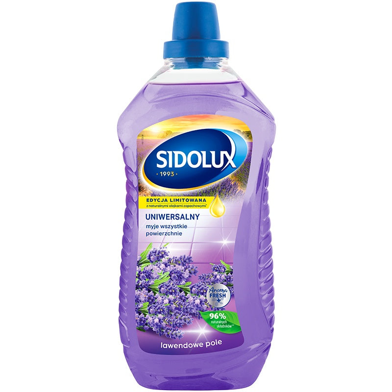 SIDOLUX UNIVERSAL grindų ploviklis su levandų laukų kvapu, 1 l. 12 vnt. dėžėje.