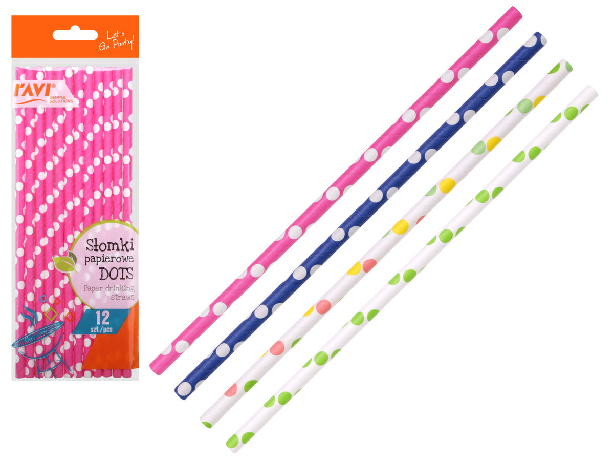 DOTS gėrimo šiaudeliai, 12 vnt., 9 x 0.5 x 24, 20344, Simple Solution