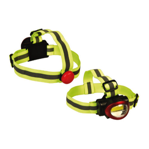COB galvos žibintas su galine lempute, raudonas/juodas, 4003624, Heitech