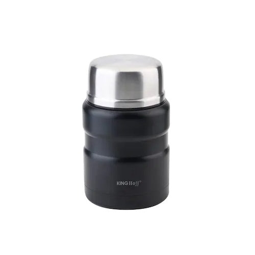 Maistinis termosas, plieninis, 0,75l, juodas KINGHoff KH 1460