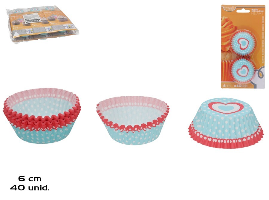 Keksiukų formelės (40 vnt.), 2,5 x 6 x 6 cm, KITCHEN&GO