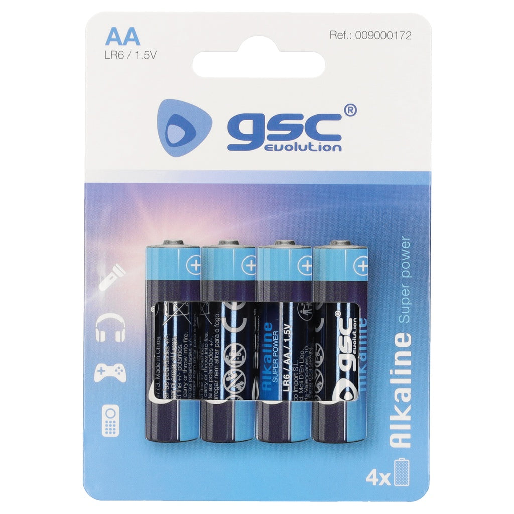 GSC evolution alkaline LR6 (AA) šarminės baterijos, 4 vnt./lizdinėje pakuotėje, 009000172