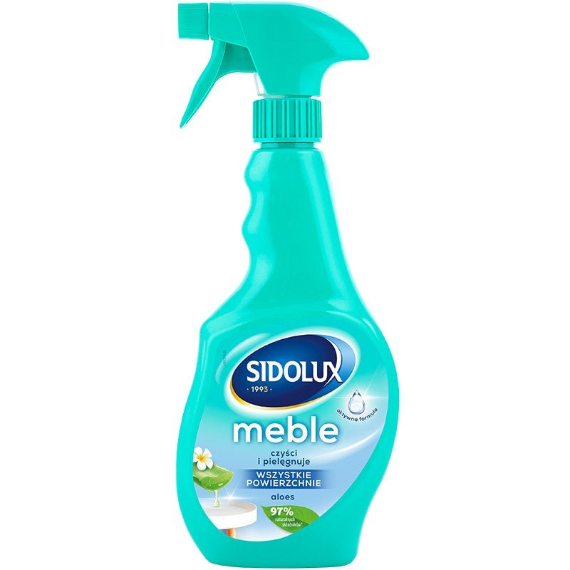 SIDOLUX M PURITY baldų valiklis su alavijų kvapu, 400 ml. 10 vnt. dėžėje.