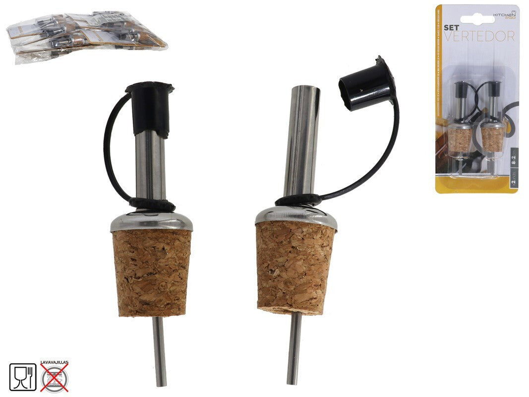 Butelio kamščiai X2, 2.00 x 2.00 x 9.00, KITCHEN&GO