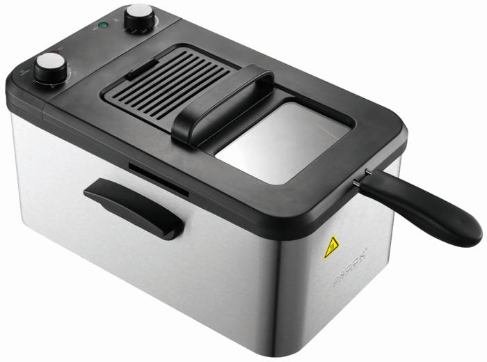 Keptuvė su laikmačiu BROCK DF 3001 SS 3.2L, 2200W