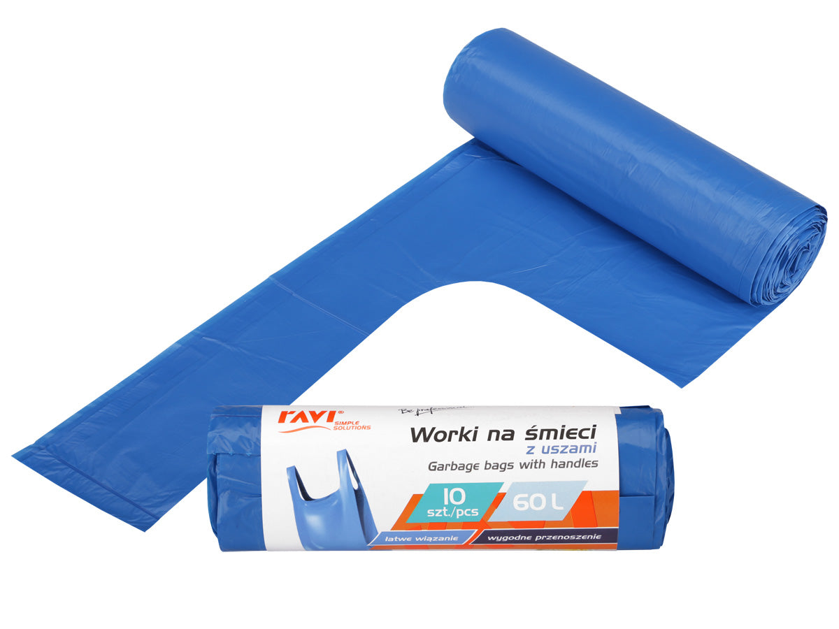 Šiukšlių maišai su rankenomis 60 l / 10 vnt., 15.5 x 4.5 x 4.5, 10712, Simple Solution