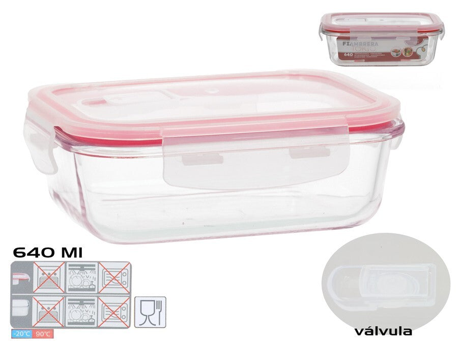 Stačiakampė pietų dėžutė 640 ml, 6,5 x 17,5 x 13 cm, KITCHEN&GO