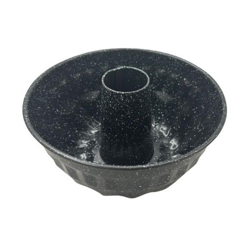 Forma, metalinė, apvali su skylute, nepridegančia danga, juoda, 22 cm skersmens, Klausberg, KB 7839