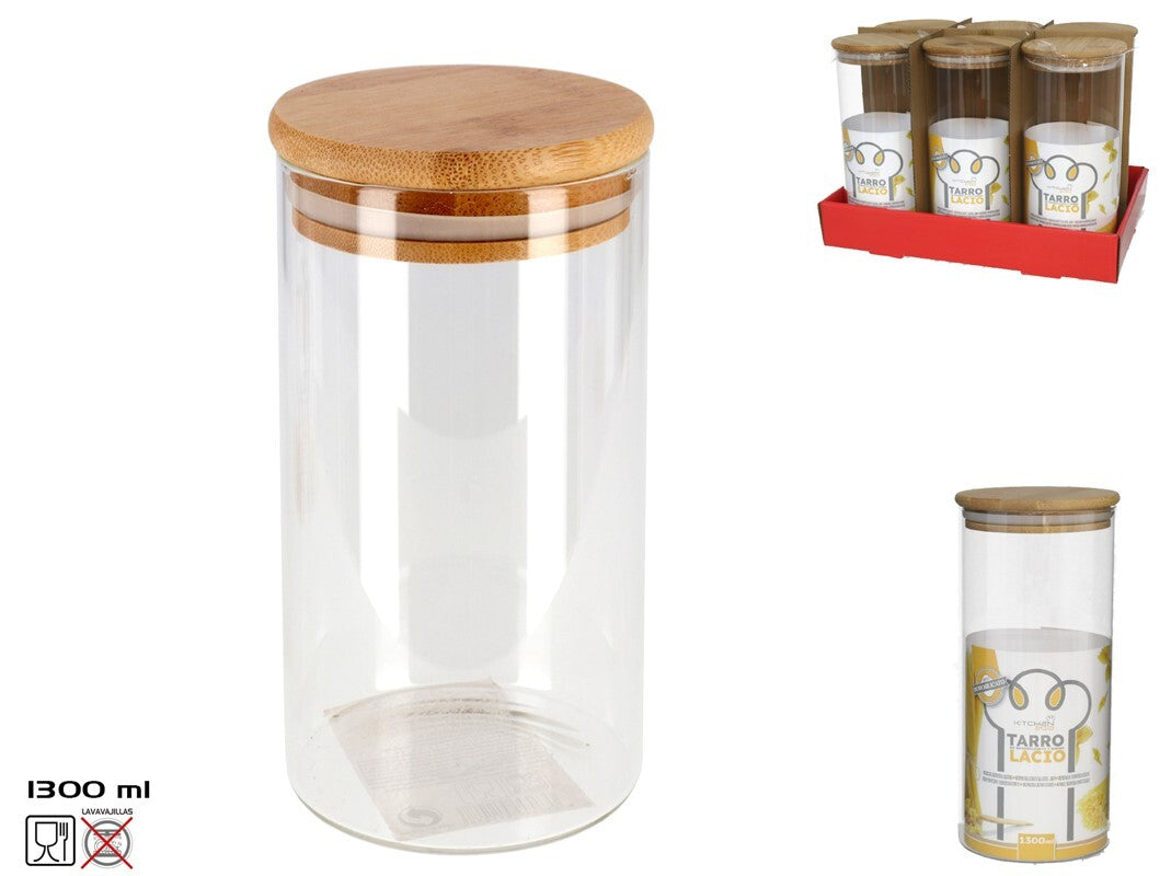 Borosilikatinio stiklo indas 1300 ml, 22,5 × 10 × 10 cm, KITCHEN&GO