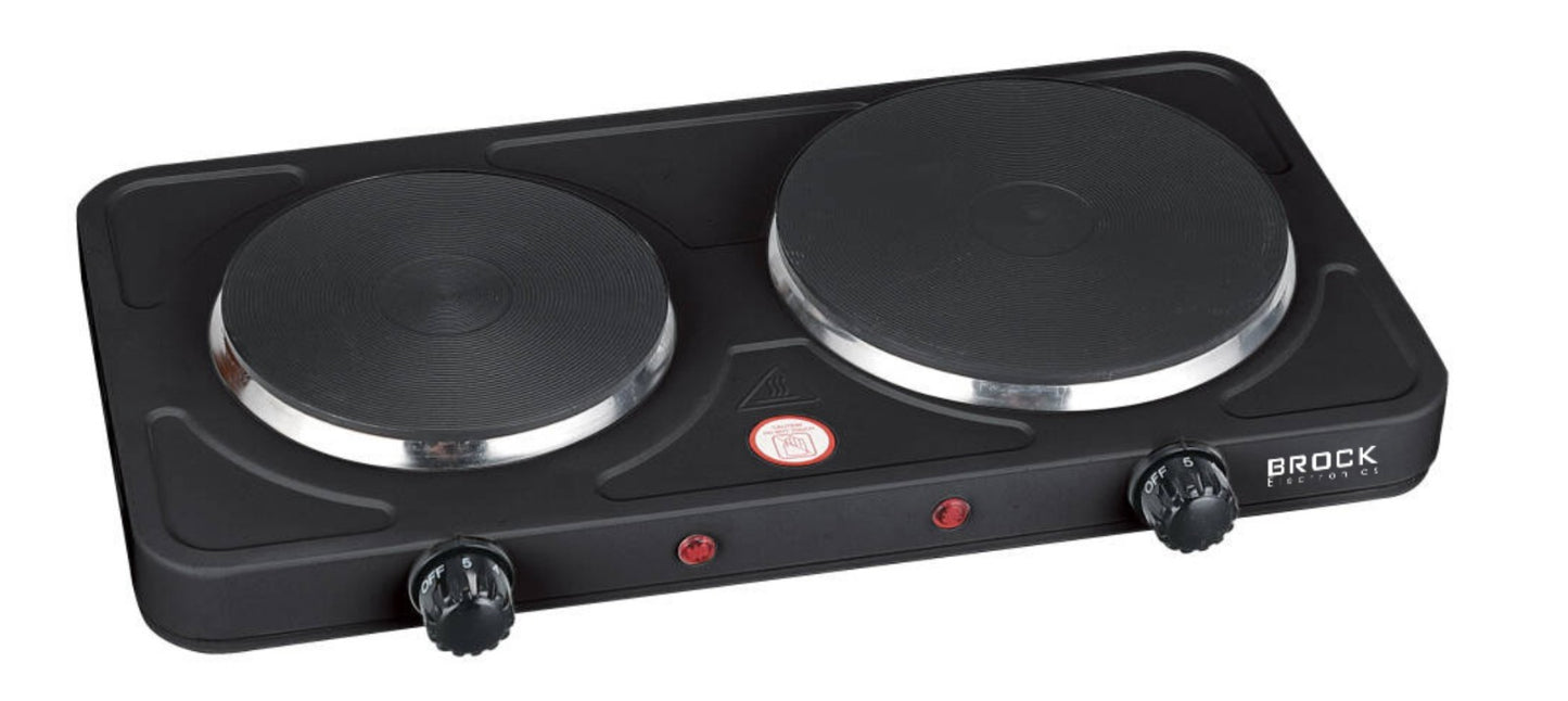 Dviejų žiedų elektrinė kaitlentė BROCK EP 200 BK, 2500W