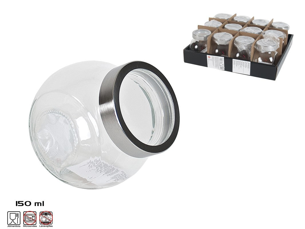 Stiklinis laikymo indas 150 ml, 7,5x5,5x8 cm, KITCHEN&GO