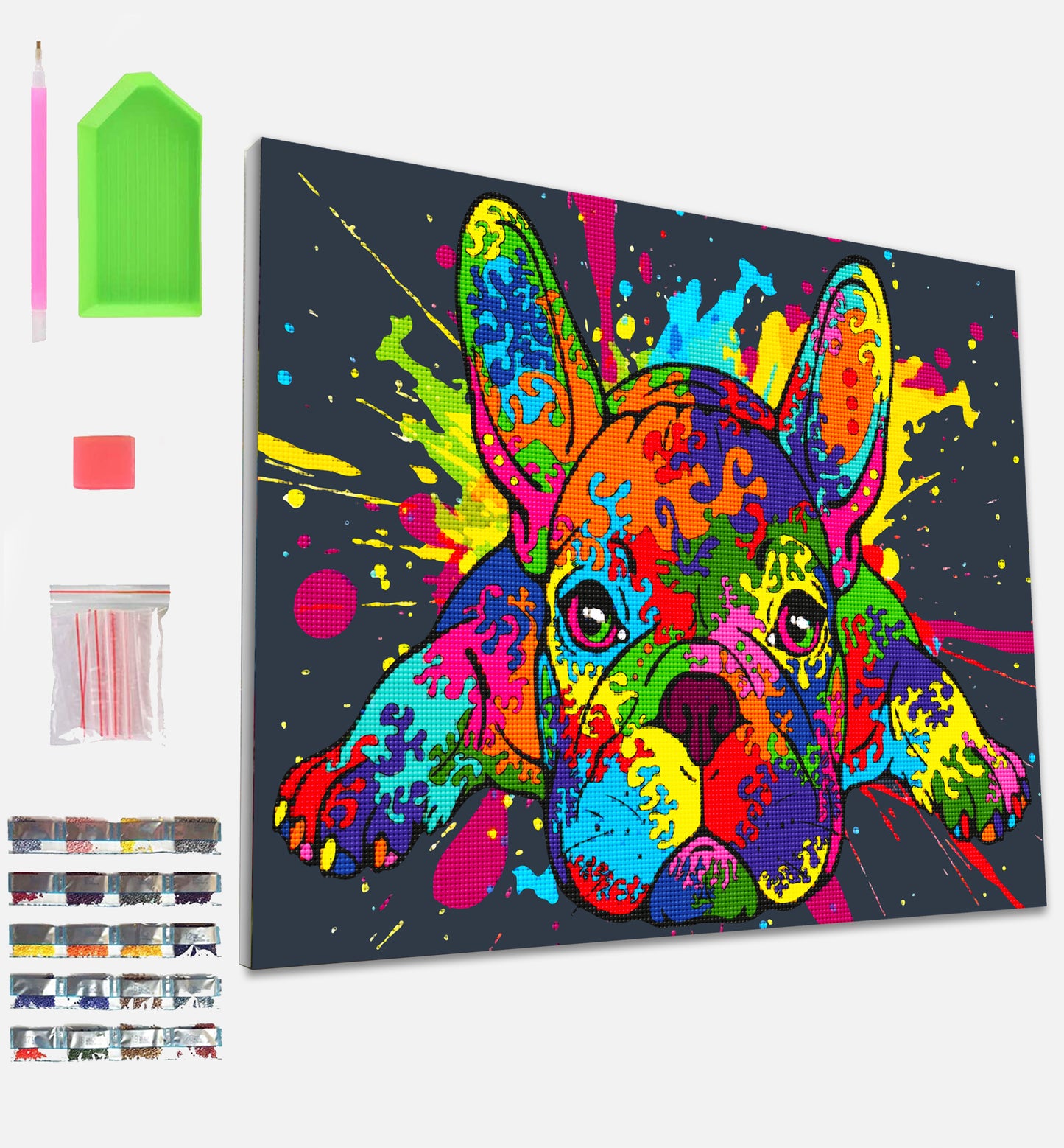 Splat Planet deimantinė dėlionė PRANCŪZŲ BULDOGAS 30x40 cm