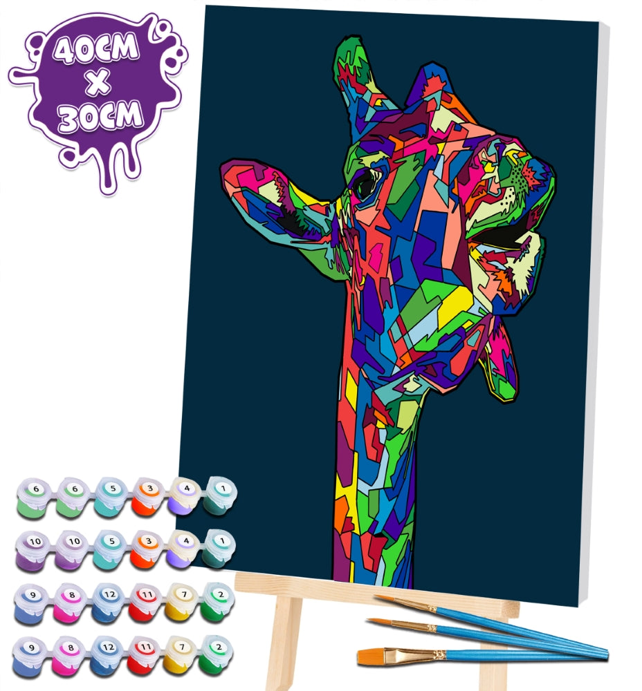 Splat Planet tapyba pagal skaičius, ŽIRAFA 30x40 cm