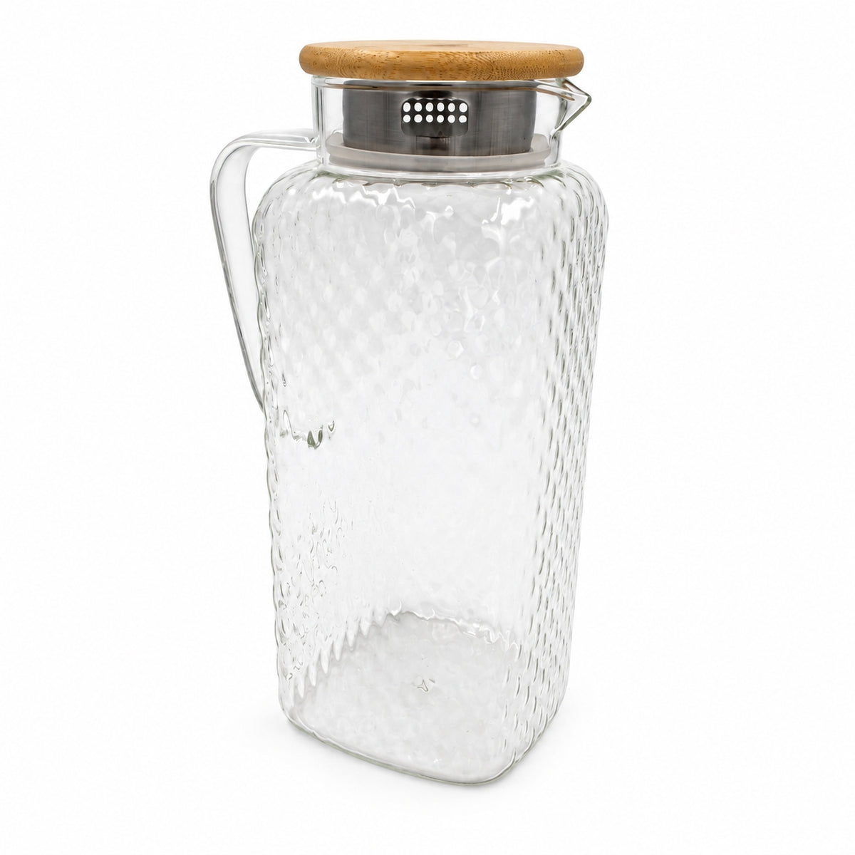 Stiklinis ąsotis su bambukiniu dangteliu 1800 ml