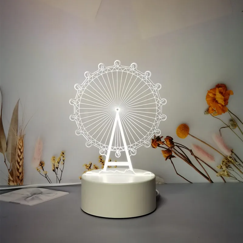 Šviečianti 3D LED Dekoracija - Apžvalgos Ratas