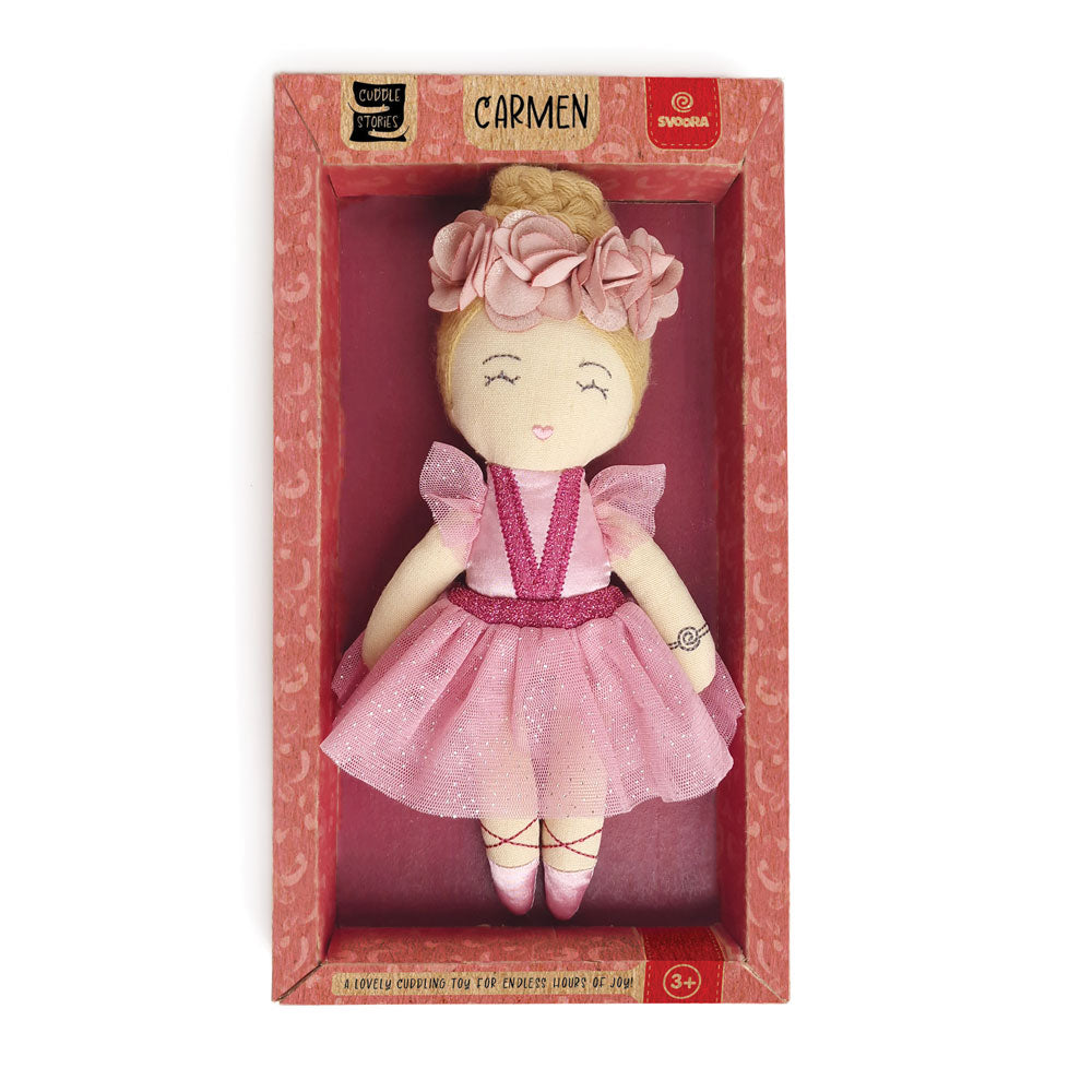 Svoora medžiaginė lėlė balerina, 20 cm