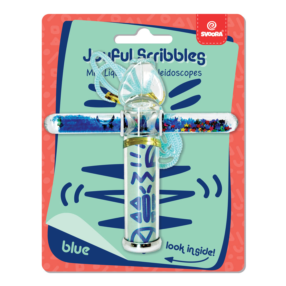 Svoora kaleidoskopas su tūbele, Mėlyni raštai, 10 cm