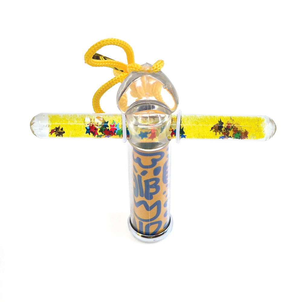 Svoora kaleidoskopas su tūbele, Geltoni raštai, 10 cm