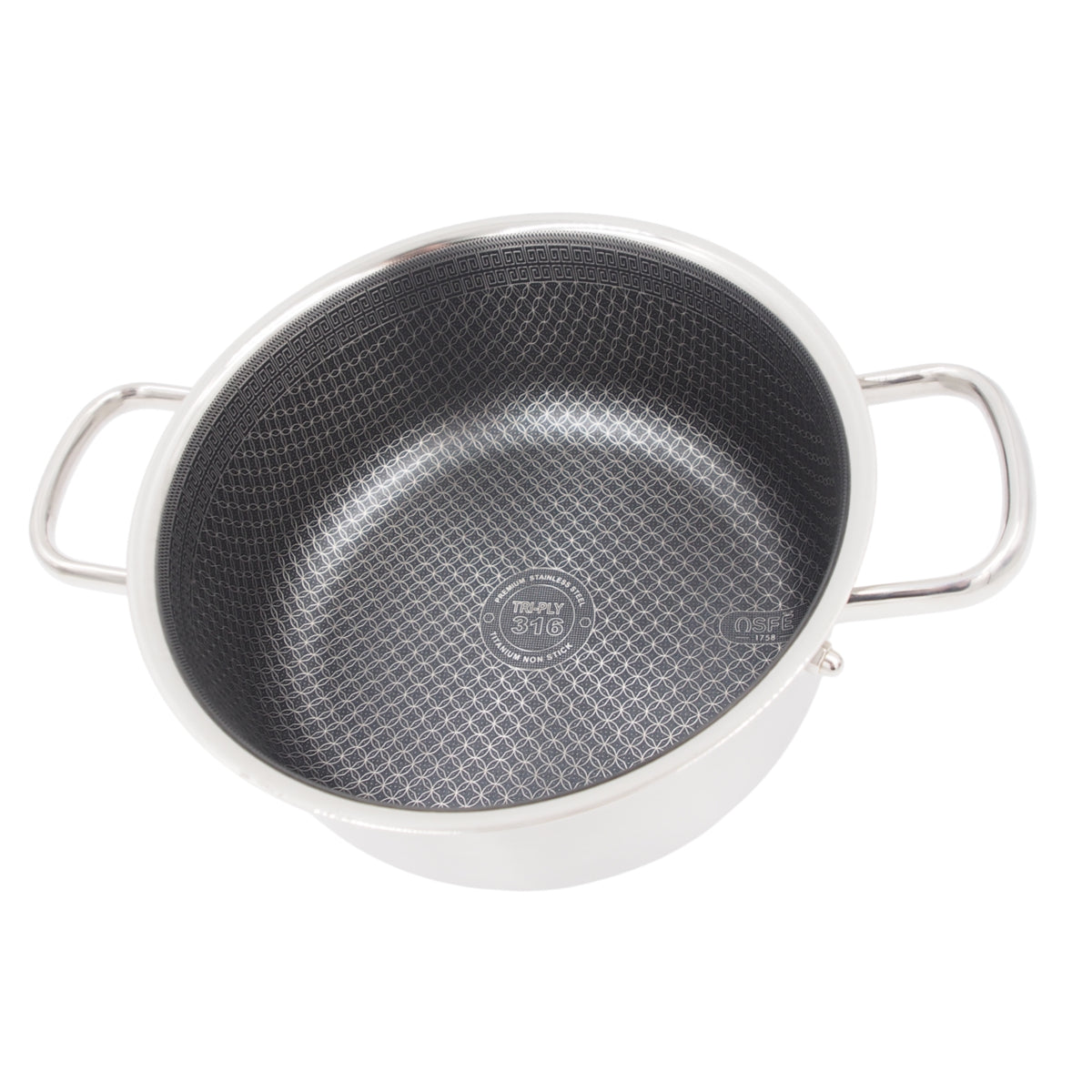 Puodas su dangčiu OSFÉ Tri-Ply, 24 cm, 5 l