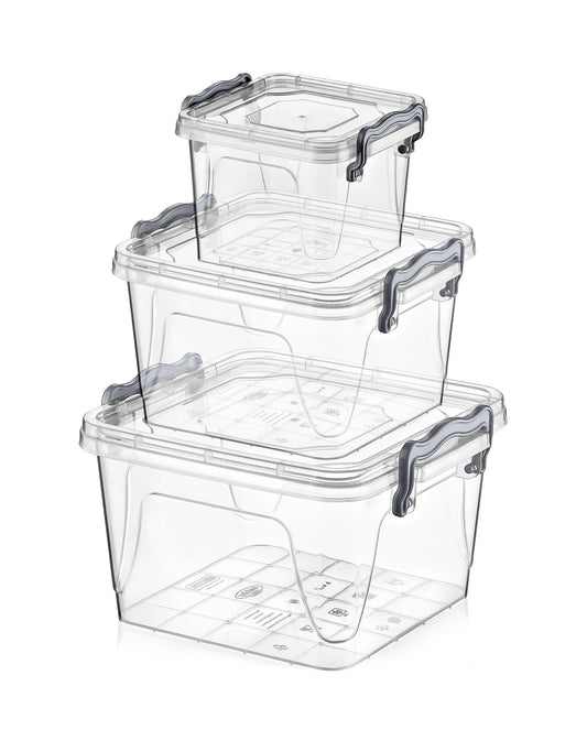 3 dalių kvadratinių dėžučių rinkinys Multi Box