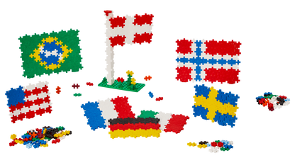 Plus Plus edukacinė dėžė, Pasaulio Vėliavos, 2400 det.