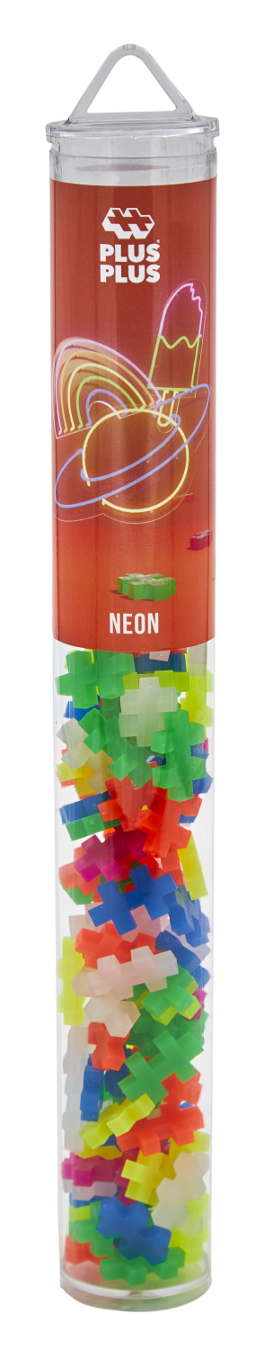 Plus Plus konstruktorius, Mini neoninių spalvų, 100 det.