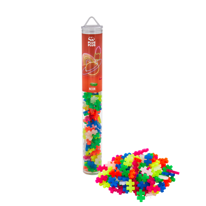 Plus Plus konstruktorius, Mini neoninių spalvų, 100 det.