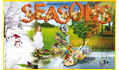 Lavinanti maxi dėlionė SEASONS (Anglų kalba), 3-6 metų vaikams