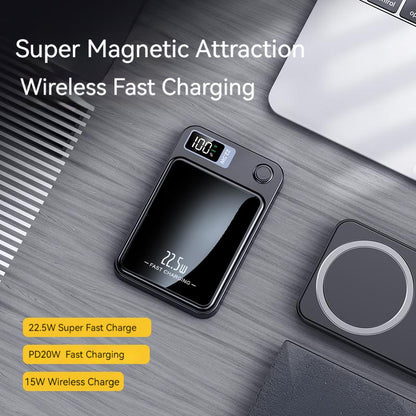 10000mAh Magnetinis Power Bank Su Belaidžiu Įkrovimu 22.5W Super Fast Charging
