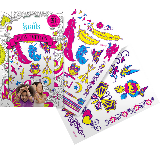Snails kūno tatuiruotė Neonas N