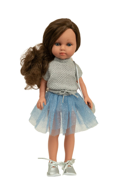 Arias lėlė mergaitė Carlota mėlynu sijonėliu, 36 cm
