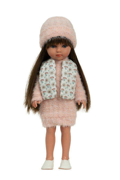 Arias lėlė mergaitė Carlota pūkuota suknele, 36 cm