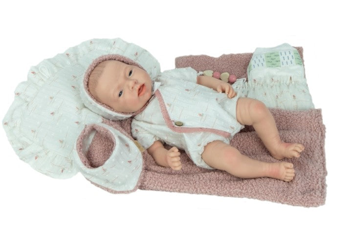 Arias silikoninė Reborn lėlė kūdikėlis, mergaitė 40 cm