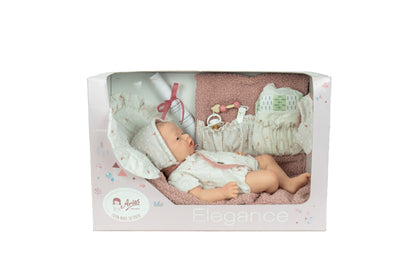 Arias silikoninė Reborn lėlė kūdikėlis, mergaitė 40 cm