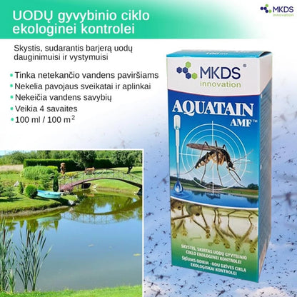Aquatain AMF skystis tvenkiniams nuo uodų ir mašalų, 100 ml