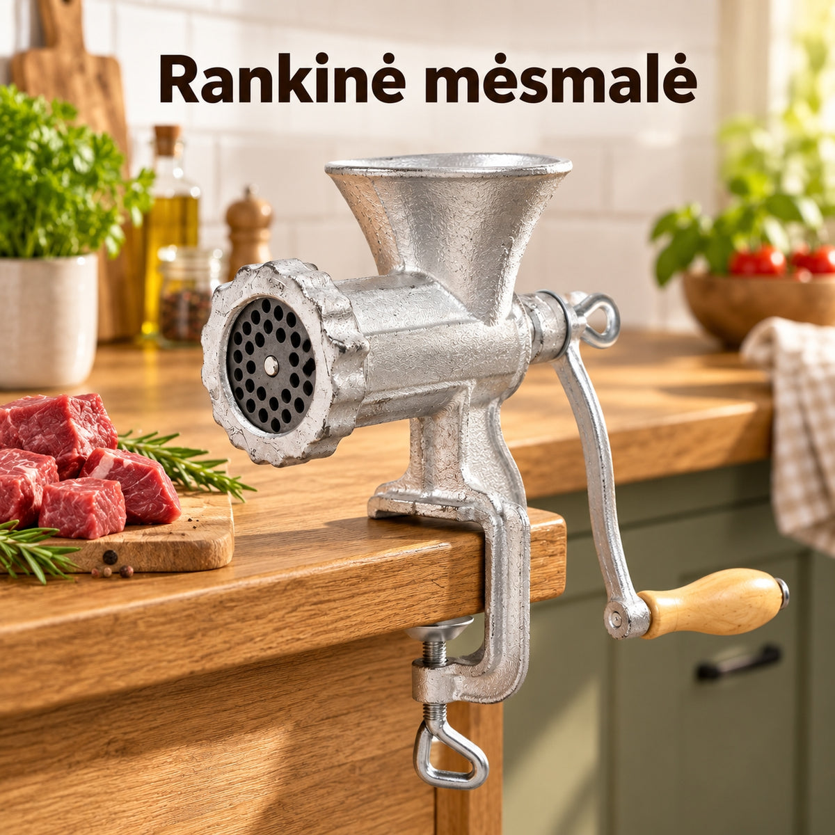 Aukštos kokybės rankinė mėsmalė Nr. 8 TR2306A