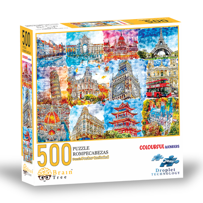 Brain Tree dėlionė, Spalvoti stebuklai, 500 det.