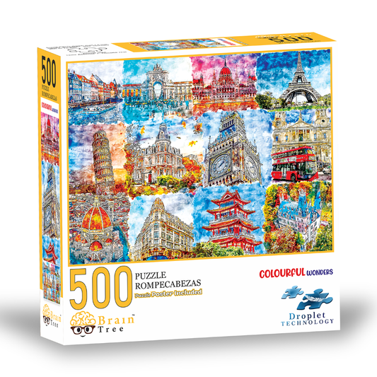 Brain Tree dėlionė, Spalvoti stebuklai, 500 det.