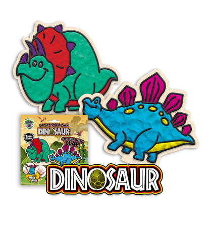 Splat Planet kūrybinis modelino rinkinys su mediniais Dinozaurais