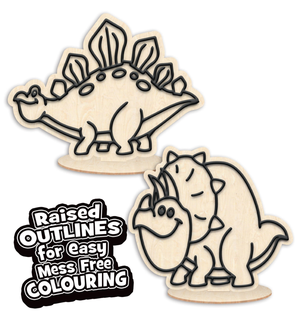 Splat Planet kūrybinis modelino rinkinys su mediniais Dinozaurais