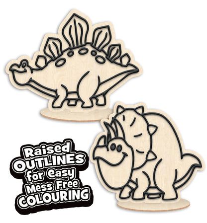 Splat Planet kūrybinis modelino rinkinys su mediniais Dinozaurais