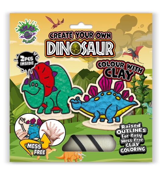 Splat Planet kūrybinis modelino rinkinys su mediniais Dinozaurais