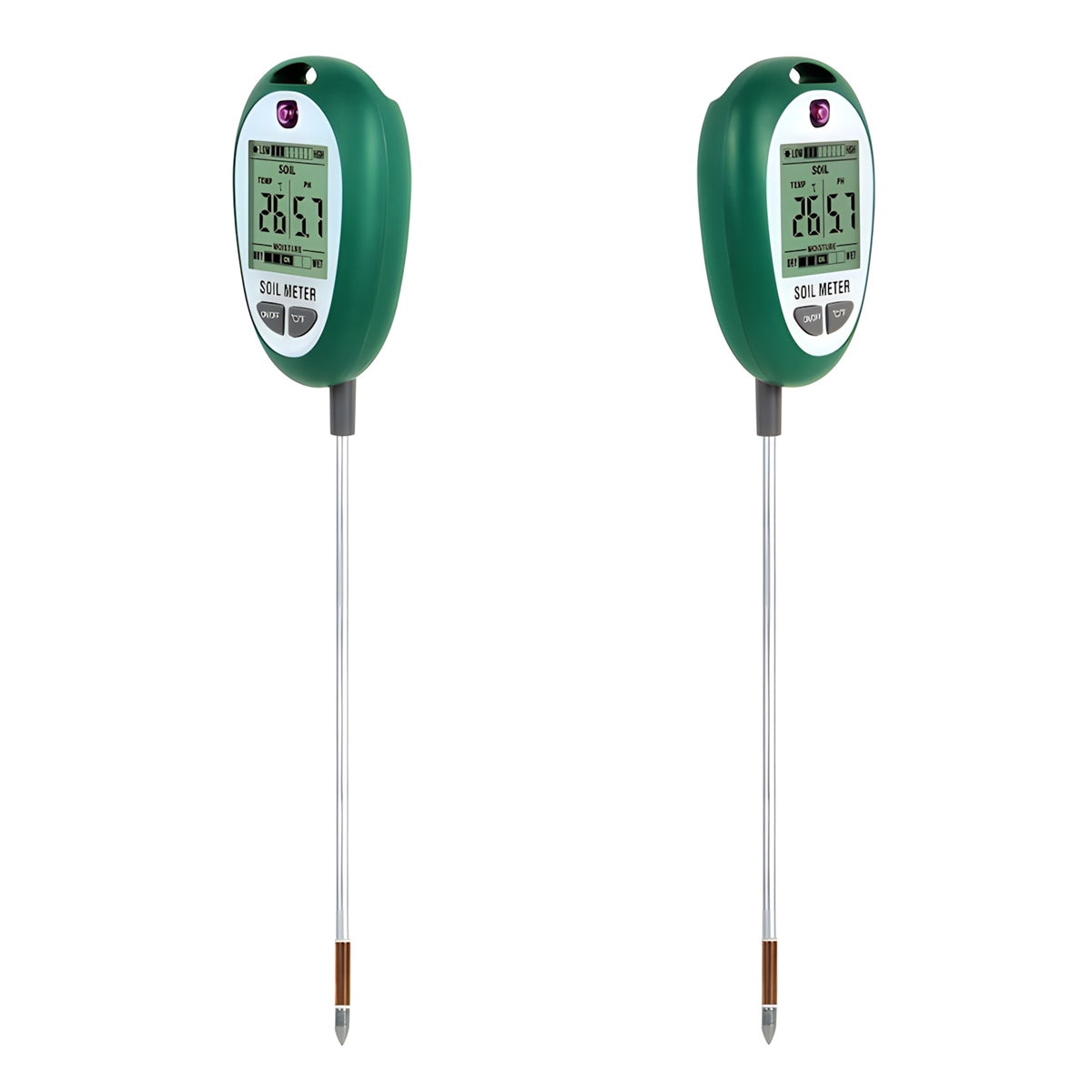 Dirvožemio drėgmės, temperatūros ir pH matuoklis su LCD ekranu