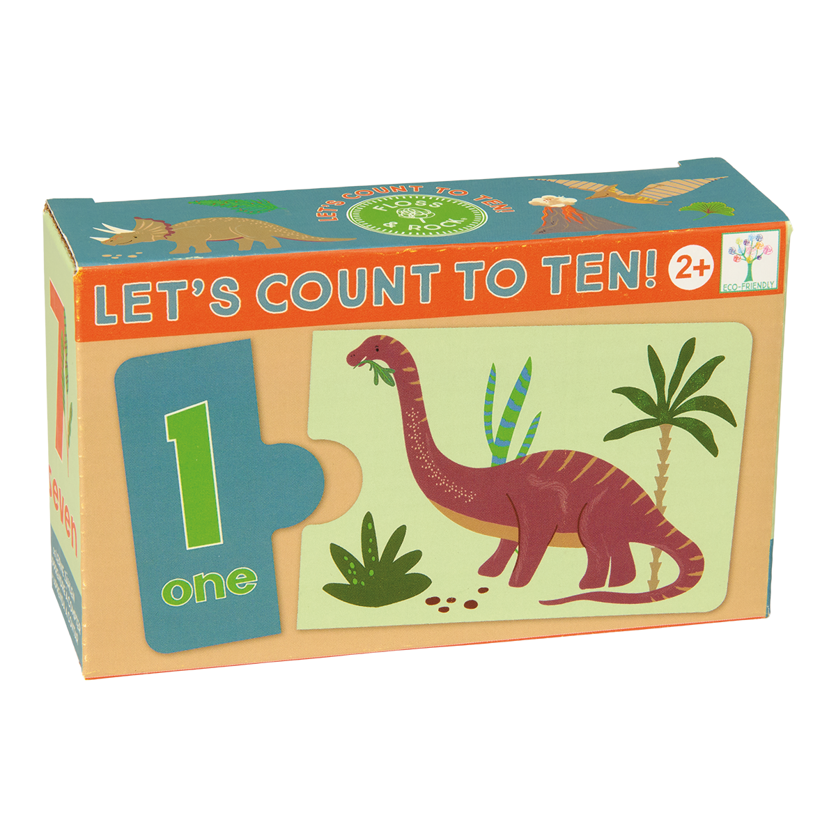 Edukacinis žaidimas-dėlionė Skaičiuok iki 10, Dinozaurai