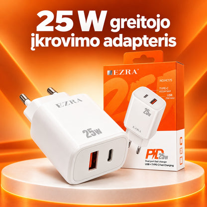 Greitojo įkrovimo adapteris EZRA HC175 25 W