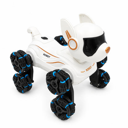 Interaktyvus nuotoliniu būdu valdomas robotas šuo TR2384C
