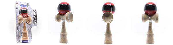 Kendama žaislas, medinis/raudonas