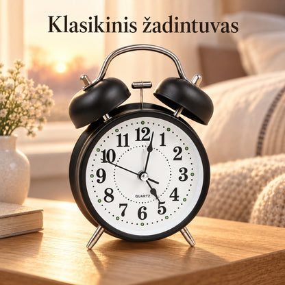 Klasikinis laikrodis su metaliniais varpeliais TR2250