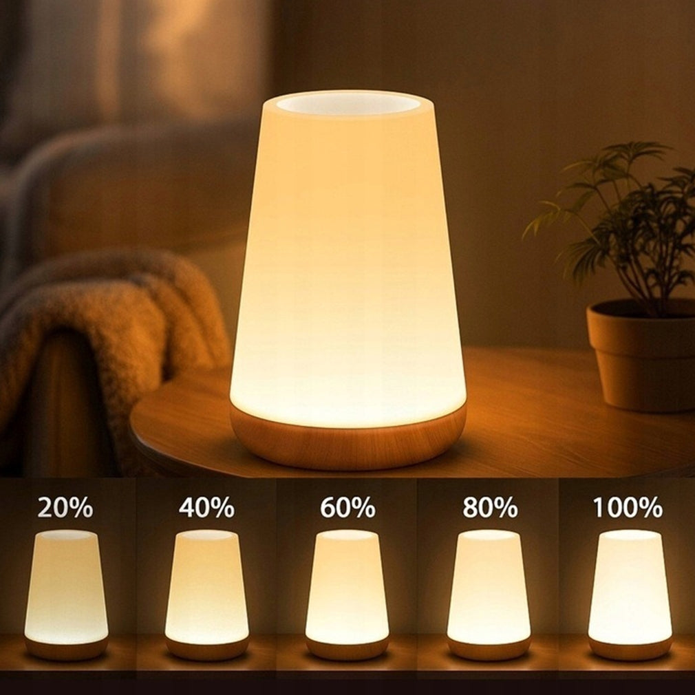 LED naktinė lempa su pulteliu ir lietimui jautriu valdymu
